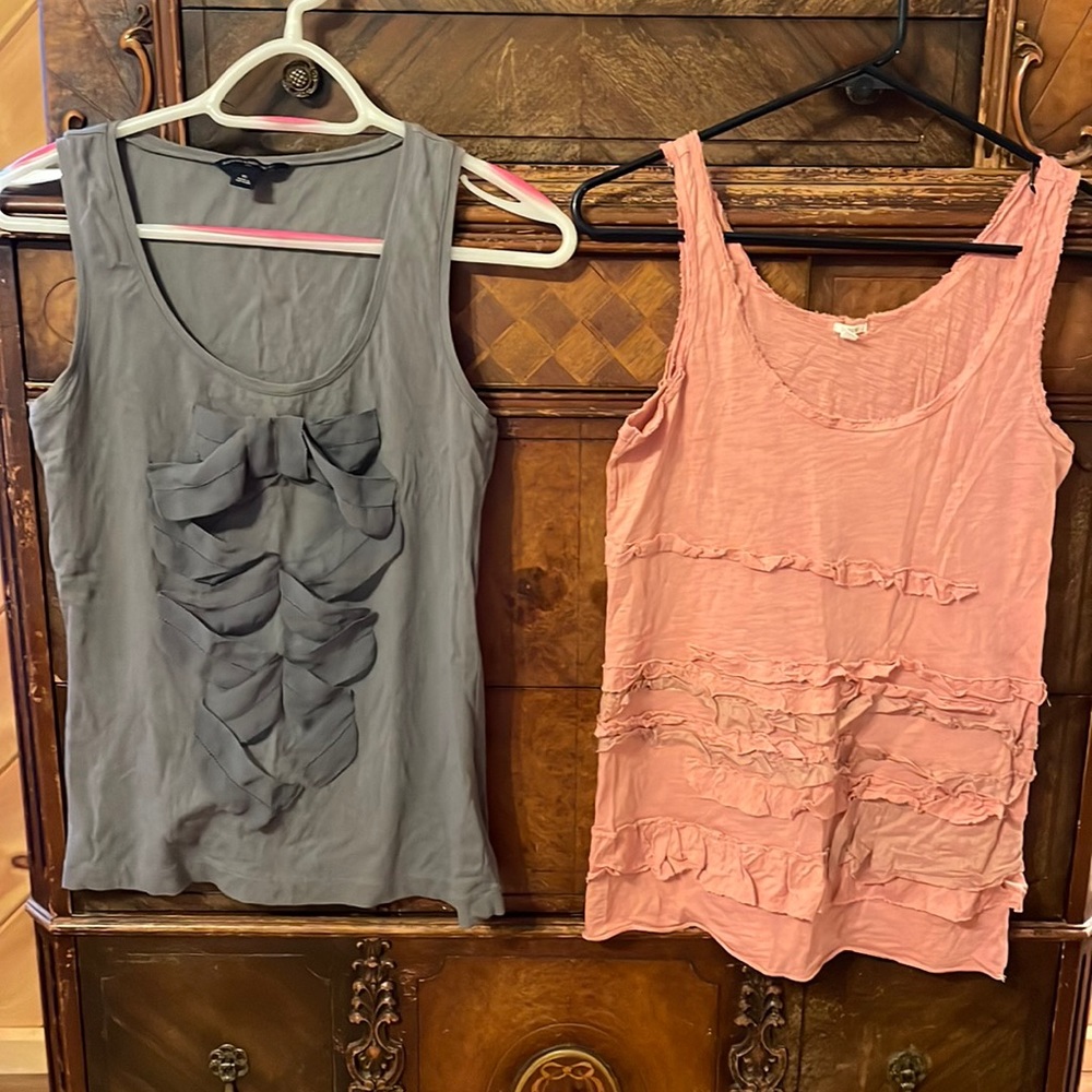 Banana Republic and J Crew Tank Tops Dressy XS and Small Lace and Ribbons